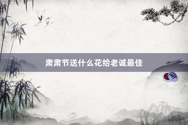 肃肃节送什么花给老诚最佳